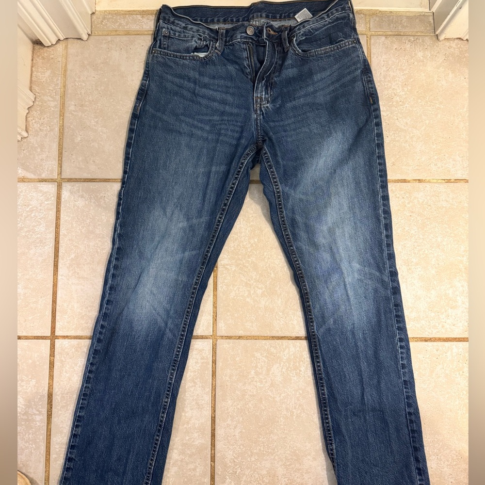 Old Navy Men's Dark Blue Straight Jeans